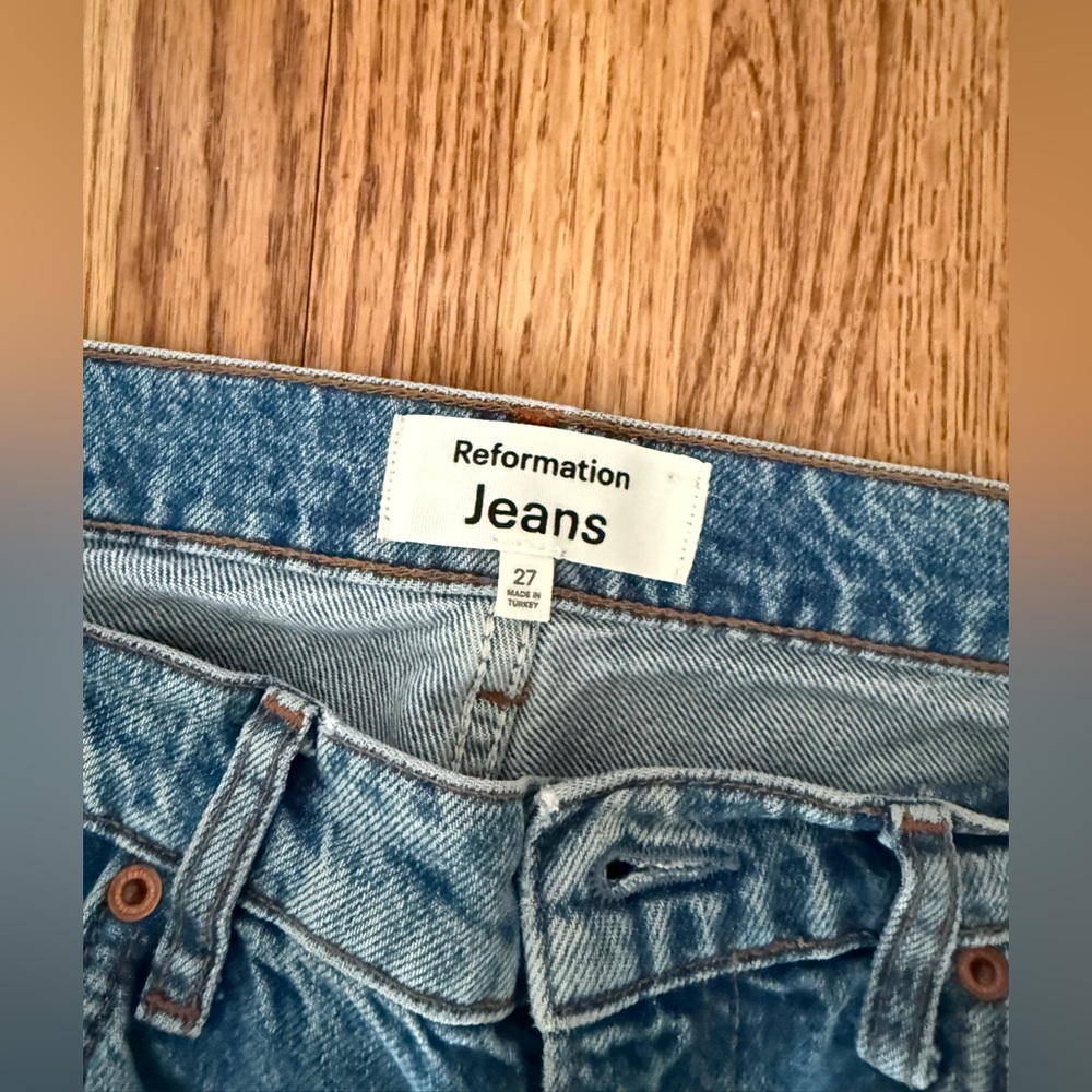 Reformation Val 90s Mid Rise Straight Jeans - Picture 8 of 9